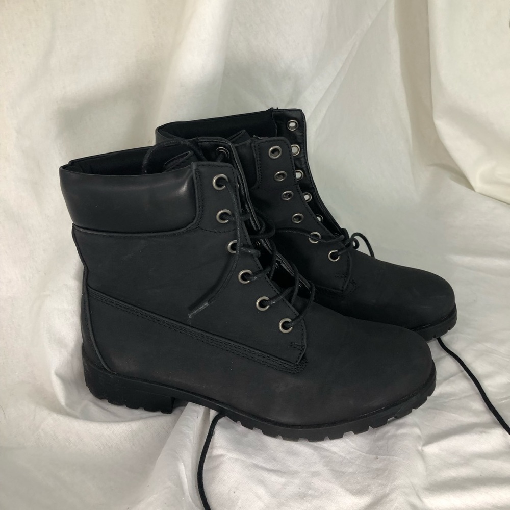 Lace up combat boots